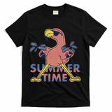 Summer Time Flamingo T-Shirt - Black