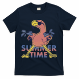 Summer Time Flamingo T-Shirt - Navy