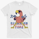 Summer Time Flamingo T-Shirt - White