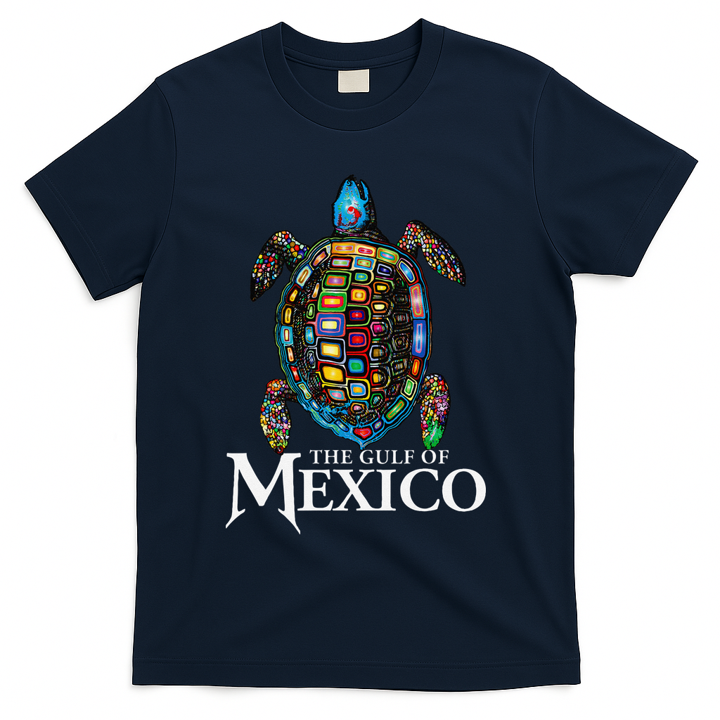 Sea Turtle Gulf Of Mexico Never Forget Trump T-Shirt - Navy