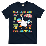 Silly Teacher Goose On The Loose Summer T-Shirt - Navy