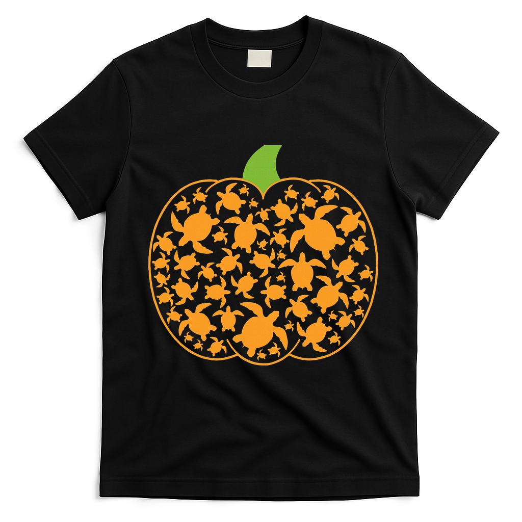 Sea Turtle Halloween Costume Spooky Ocean Theme T-Shirt - Black
