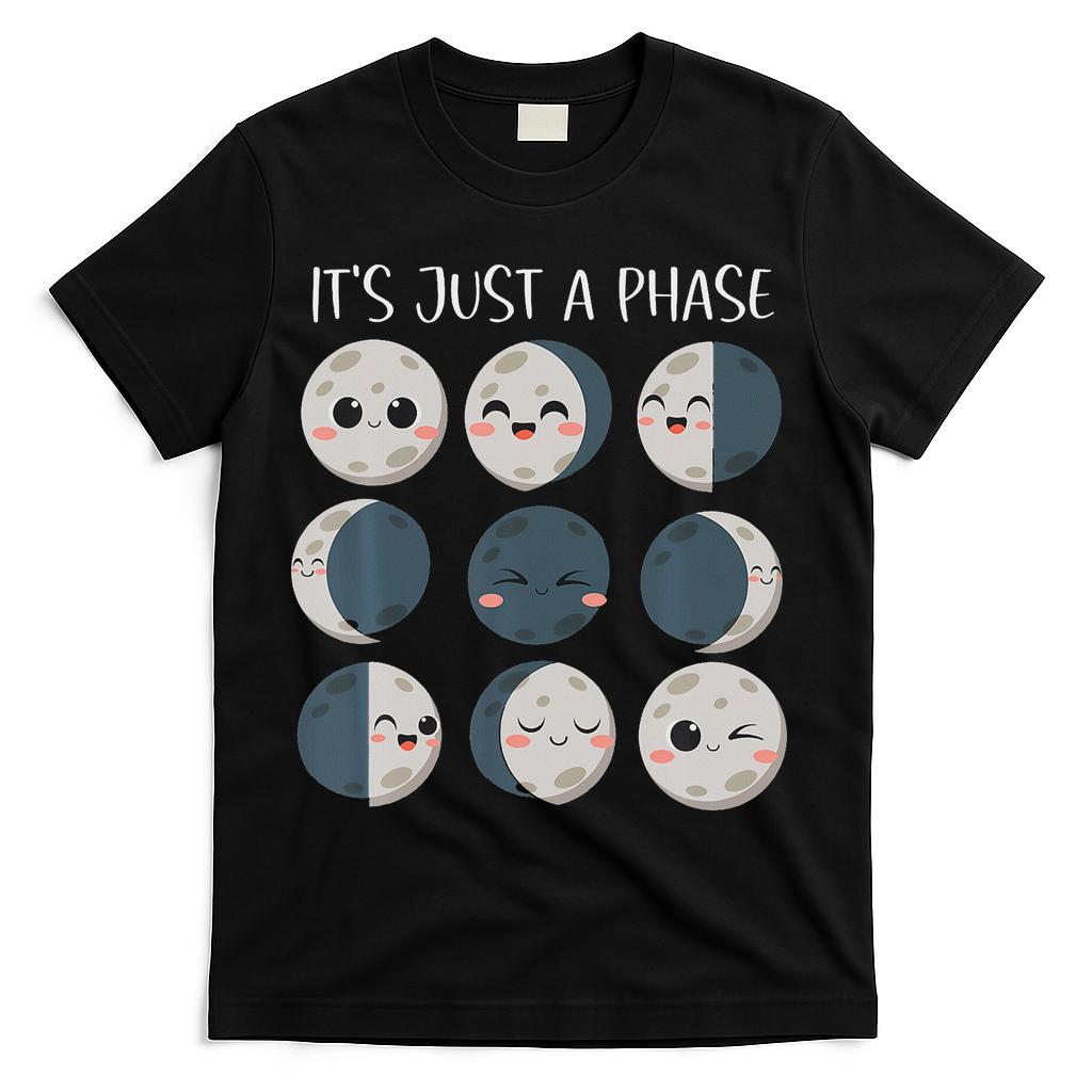 Science Teacher Moon Phases Scientist Back To School T-Shirt - Black