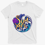 Summer Tropical Ocean Wave T-Shirt - White