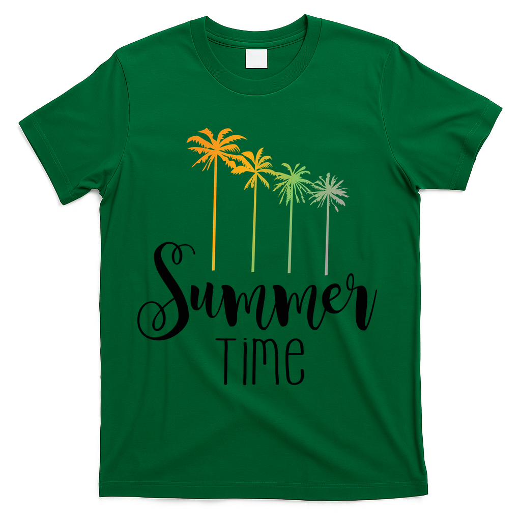 Summer Time Palm Tree T-Shirt - Green