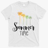 Summer Time Palm Tree T-Shirt - White