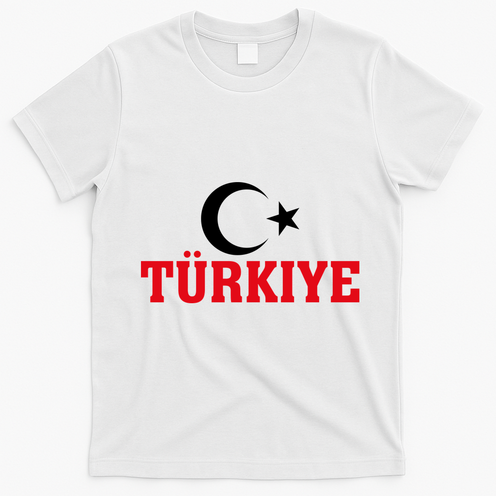 Stylish Türkiye Proud Turkey Enthusiasts T-Shirt - White