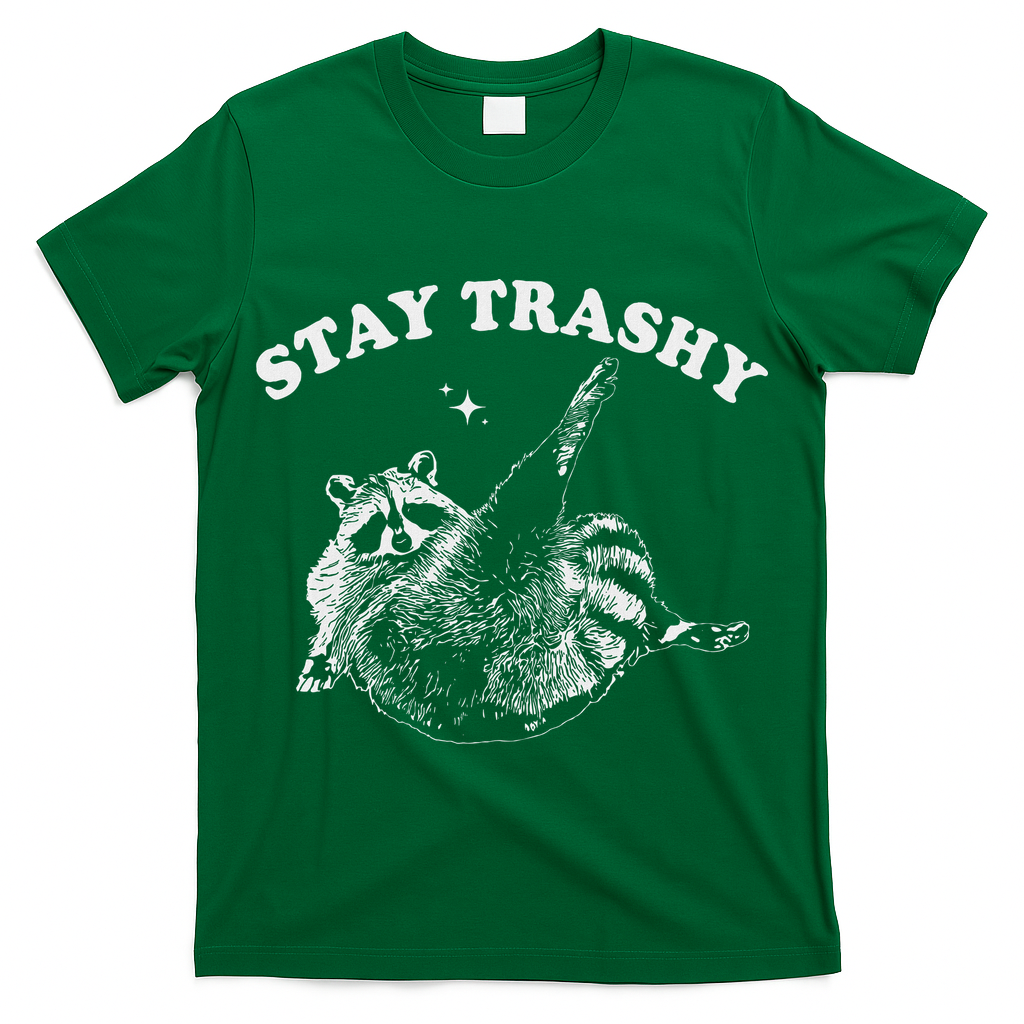 Stay Trashy Raccoon Funny Urban Design T-Shirt