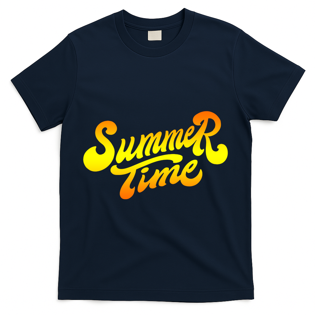 Summer Time Retro T-Shirt - Navy