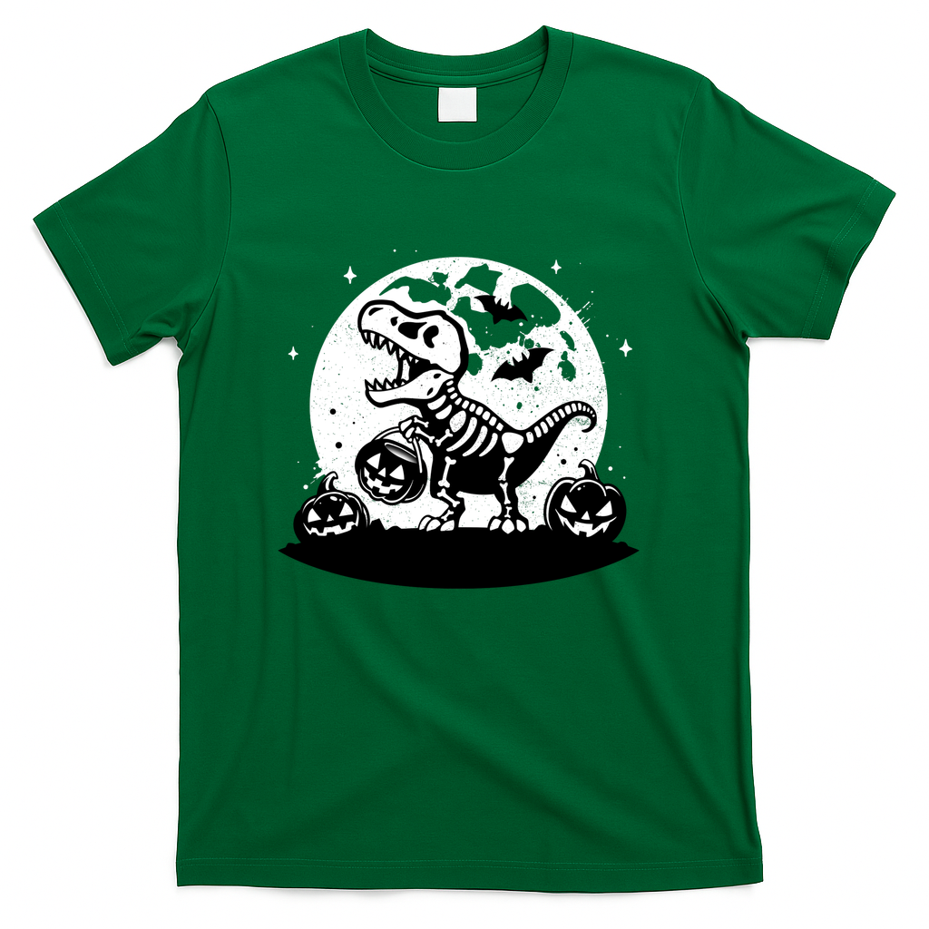 Spooky T-Rex Skeleton - Green