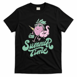 Summer Time Strawberry Retro Beach T-Shirt - Black