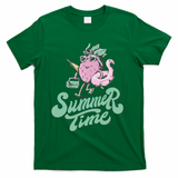 Summer Time Strawberry Retro Beach T-Shirt - Green
