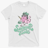 Summer Time Strawberry Retro Beach T-Shirt - White