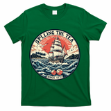 Spilling The Tea Since 1773 Vintage Emblem T-Shirt - Green
