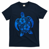 Summer Tropical Turtle T-Shirt - Navy