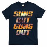 Suns Out Guns Out Summer T-Shirt - Navy