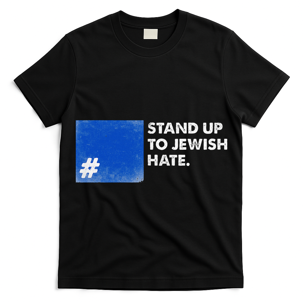 Stand Up To Jewish Hate Blue Square Support Israel  T-Shirt