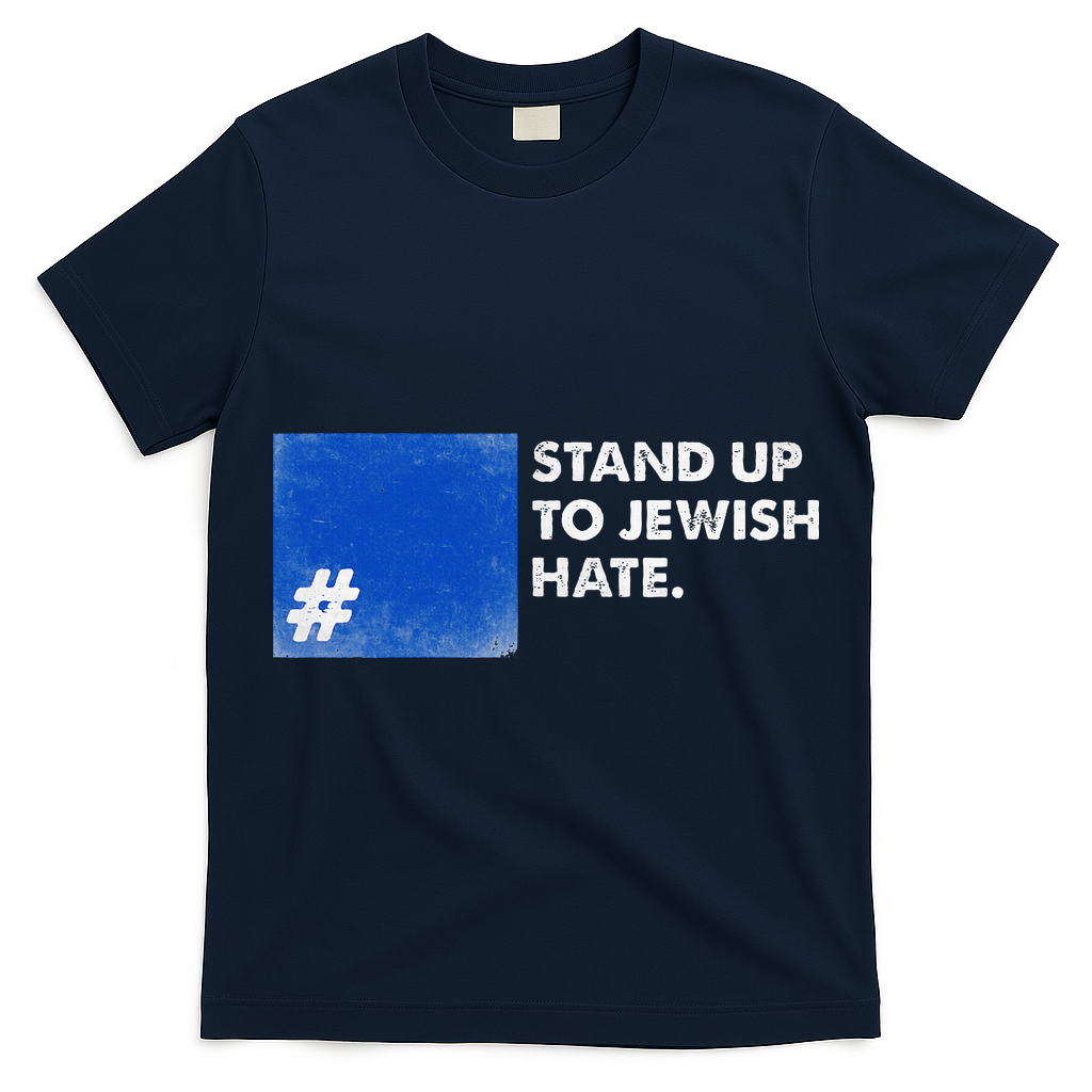 Stand Up To Jewish Hate Blue Square Support Israel  T-Shirt