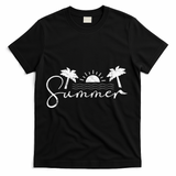 Summer Vintage Beach T-Shirt - Black