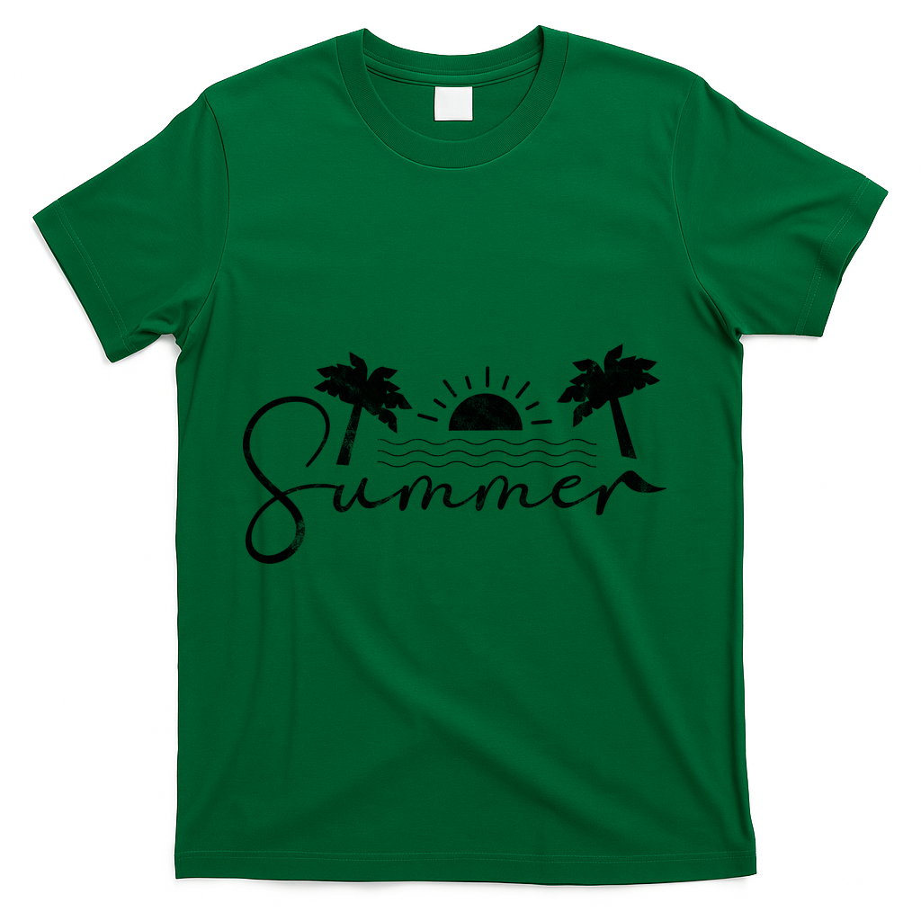 Summer Vintage Beach T-Shirt - Green