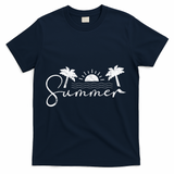 Summer Vintage Beach T-Shirt - Navy
