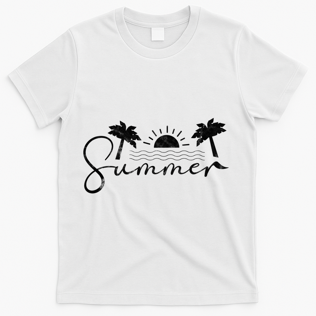 Summer Vintage Beach T-Shirt - White