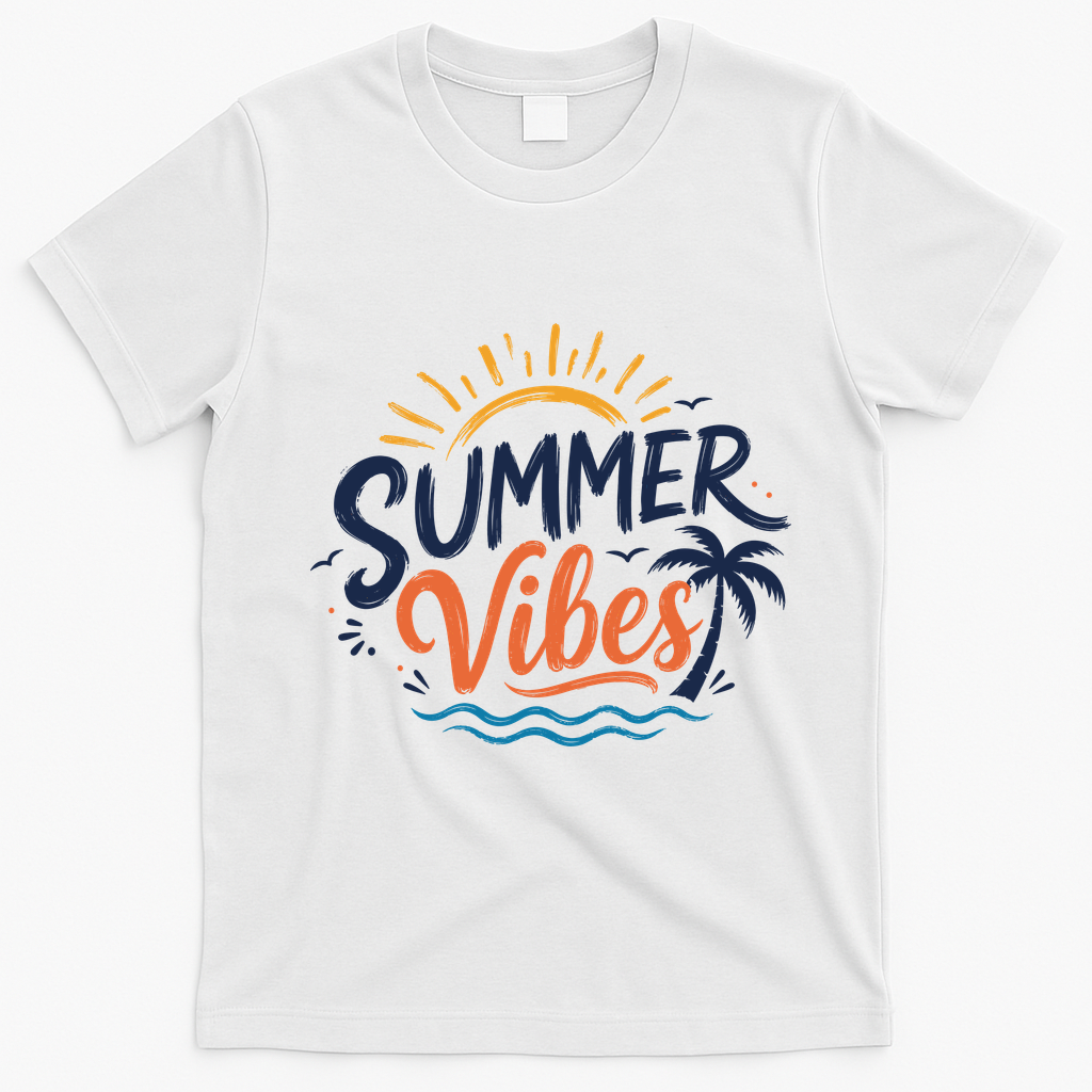 Summer Vibes Beach Lovers And Sun Seekers T-Shirt - White