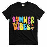 Summer Vibes Beach Life Vacation T-Shirt - Black