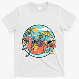 Summer Vibes Chill Vibes Only Hippie Skeleton T-Shirt - White