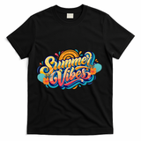 Summer Vibes Family Beach Summer Holiday T-Shirt - Black