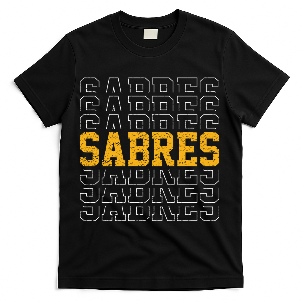 Sabres Vintage Gift Sports Fan T-Shirt - Black