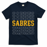 Sabres Vintage Gift Sports Fan T-Shirt - Navy