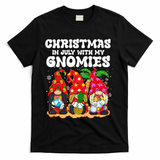 Summer Vacation Gnomes Lover Funny Christmas In July T-Shirt - Black