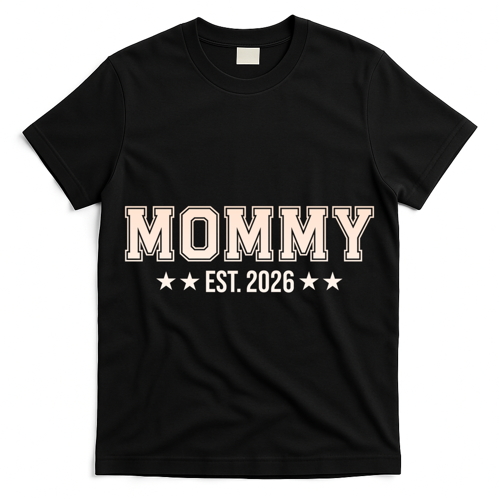 Sporty Varsity Mama EST 2026 T-Shirt