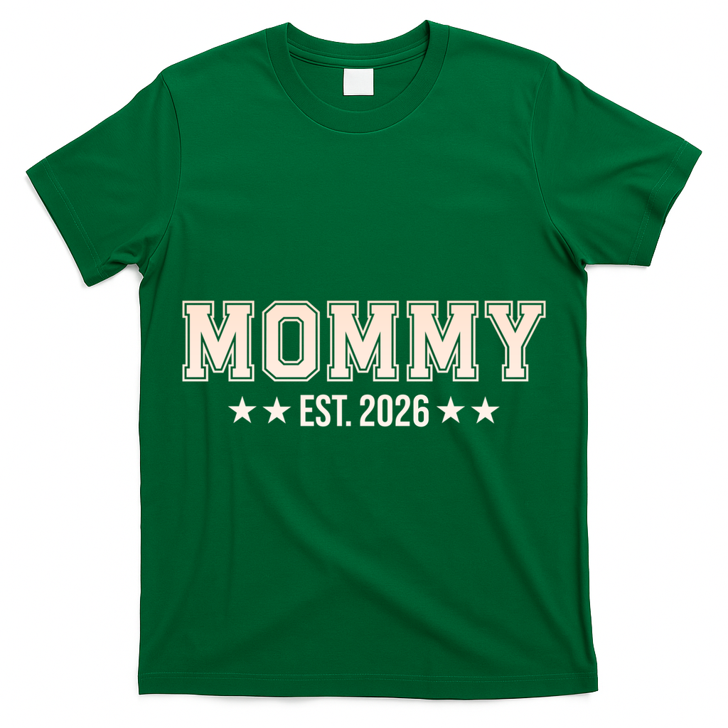 Sporty Varsity Mama EST 2026 T-Shirt