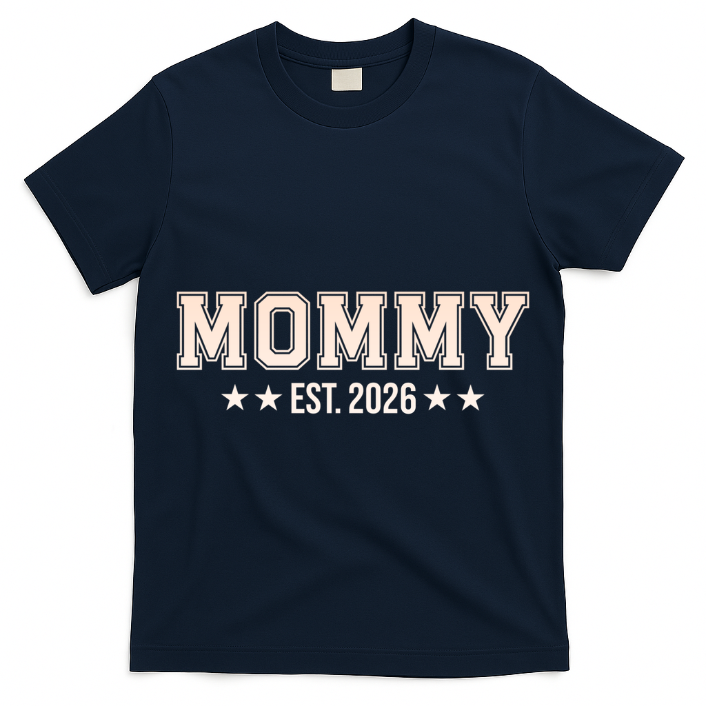 Sporty Varsity Mama EST 2026 T-Shirt