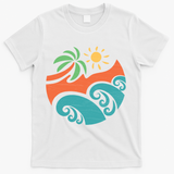 Summer Vacation Ocean Waves T-Shirt - White