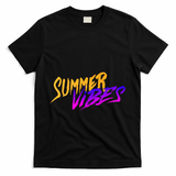 Summer Vibes Retro T-Shirt - Black