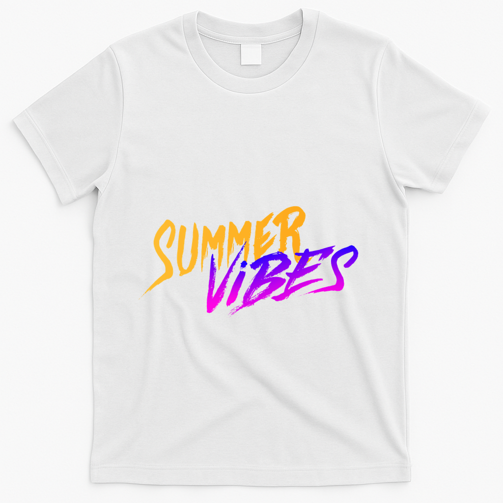 Summer Vibes Retro T-Shirt - White