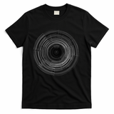spinning vinyl record black and white version - Black