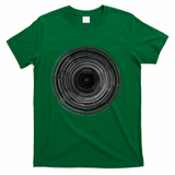 spinning vinyl record black and white version - Green
