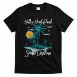 Summer Vacation Retro South Carolina Hilton Head Island T-Shirt - Black