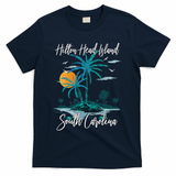 Summer Vacation Retro South Carolina Hilton Head Island T-Shirt - Navy