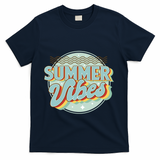 Summer Vibes Retro Cool T-Shirt - Navy