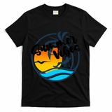 Summer Vibes Sunset Beach Tropical T-Shirt - Black