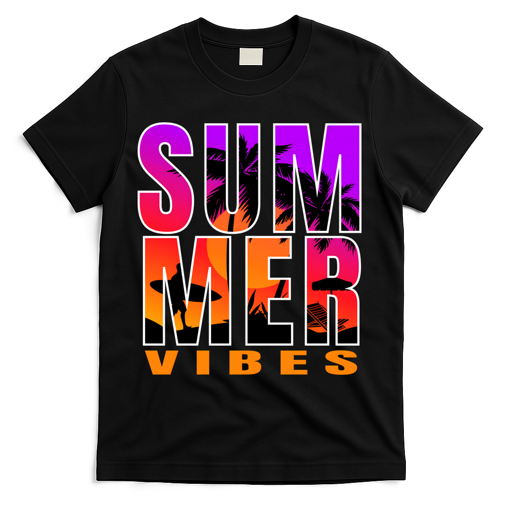 Summer Vibes T-Shirt - Black