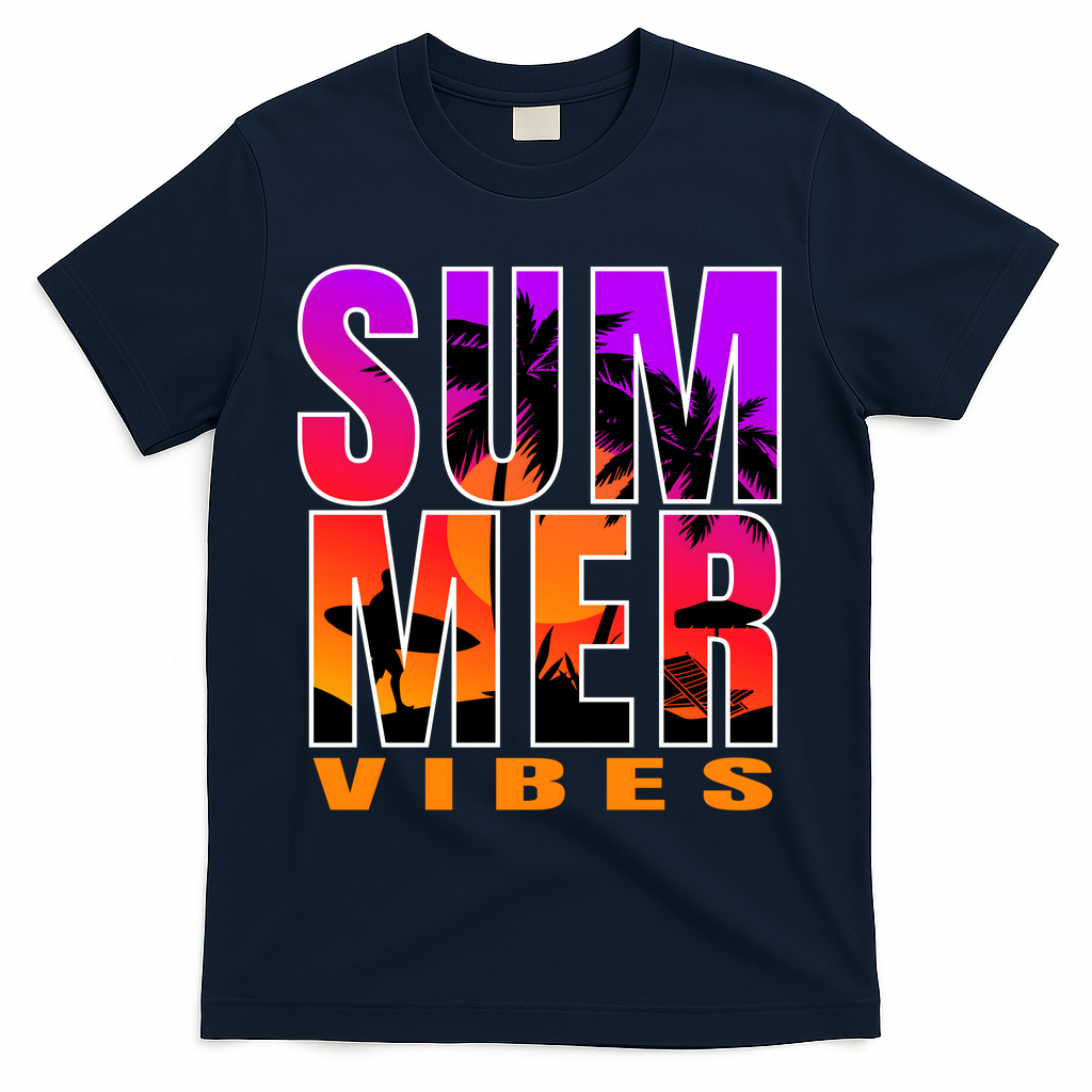 Summer Vibes T-Shirt - Navy
