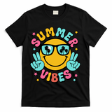 Summer Vibes Tropical Sunset Beach Vacation T-Shirt - Black