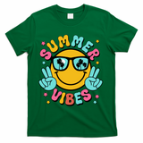 Summer Vibes Tropical Sunset Beach Vacation T-Shirt - Green