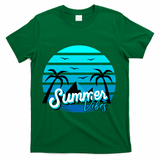 Summer Vibes Tropical Beach Vacation T-Shirt - Green